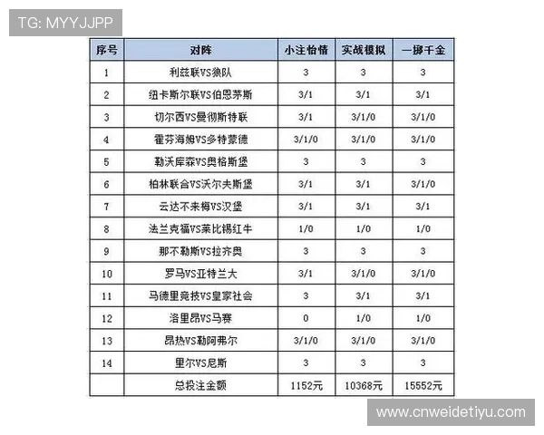 结合足彩310媒体预测推介制定科学投注计划实现风险控制和收益最大化的实用策略 结合足彩310媒体预测推介制定科学投注计划实现风险控制和收益最大化的实用策略